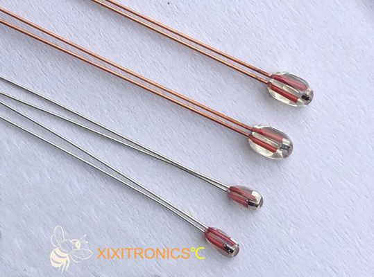 Chip Thermistors cubierto de cristal radial para la serie de AIRMATIC MF57 con el contorno de cabeza 1.6m m y 2.3m m