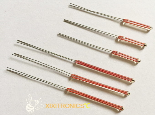 Termistor de cristal del ntc 3950 de la serie del termistor MF60 del vidrio NTC de la punta de prueba 1KΩ-2.3 MΩ