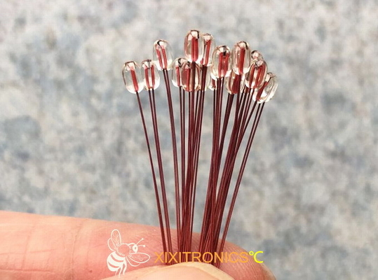 Chip Thermistors cubierto de cristal radial para la serie de AIRMATIC MF57 con el contorno de cabeza 1.6m m y 2.3m m